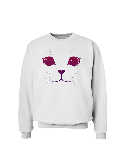 Heart Kitten Sweatshirt by-Sweatshirts-TooLoud-White-Small-Davson Sales