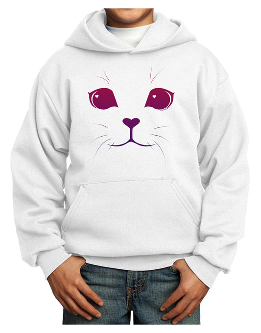 Heart Kitten Youth Hoodie Pullover Sweatshirt by-Youth Hoodie-TooLoud-White-XS-Davson Sales