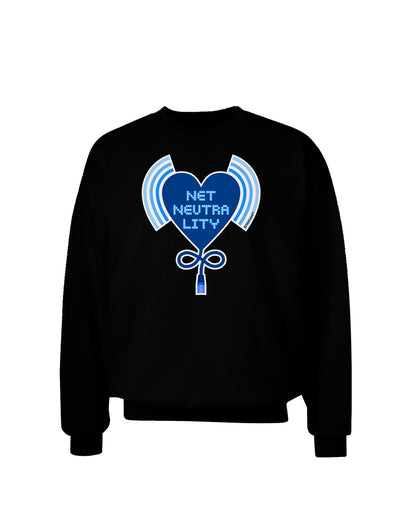 Heart Net Neutrality Adult Dark Sweatshirt-Sweatshirts-TooLoud-Black-Small-Davson Sales