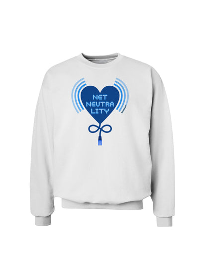 Heart Net Neutrality Sweatshirt-Sweatshirts-TooLoud-White-Small-Davson Sales