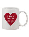 Heart On For You Printed 11 oz Coffee Mug - Expertly Crafted Drinkware-11 OZ Coffee Mug-TooLoud-White-Davson Sales