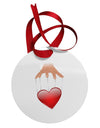 Heart on Puppet Strings Circular Metal Ornament-Ornament-TooLoud-White-Davson Sales