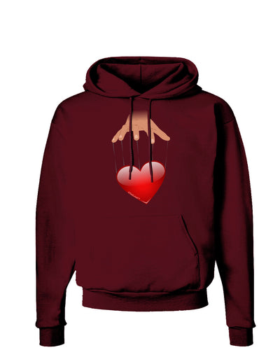 Heart on Puppet Strings Dark Hoodie Sweatshirt-Hoodie-TooLoud-Maroon-Small-Davson Sales