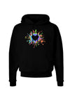 Heart Paint Splatter Dark Hoodie Sweatshirt-Hoodie-TooLoud-Black-Small-Davson Sales