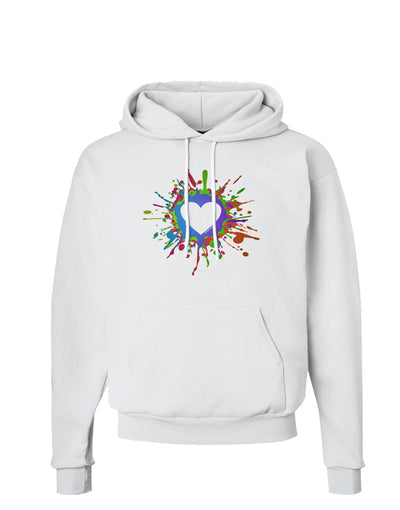 Heart Paint Splatter Hoodie Sweatshirt-Hoodie-TooLoud-White-Small-Davson Sales