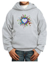 Heart Paint Splatter Youth Hoodie Pullover Sweatshirt-Youth Hoodie-TooLoud-Ash-XS-Davson Sales