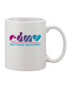 Heart Print 11 oz Coffee Mug - Perfect for EDM Enthusiasts TooLoud-11 OZ Coffee Mug-TooLoud-White-Davson Sales