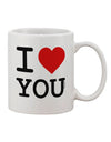 Heart-Shaped 11 oz Coffee Mug - Perfect for Expressing Love - TooLoud-11 OZ Coffee Mug-TooLoud-White-Davson Sales