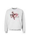 Heart Sheet Music Sweatshirt-Sweatshirts-TooLoud-White-Small-Davson Sales