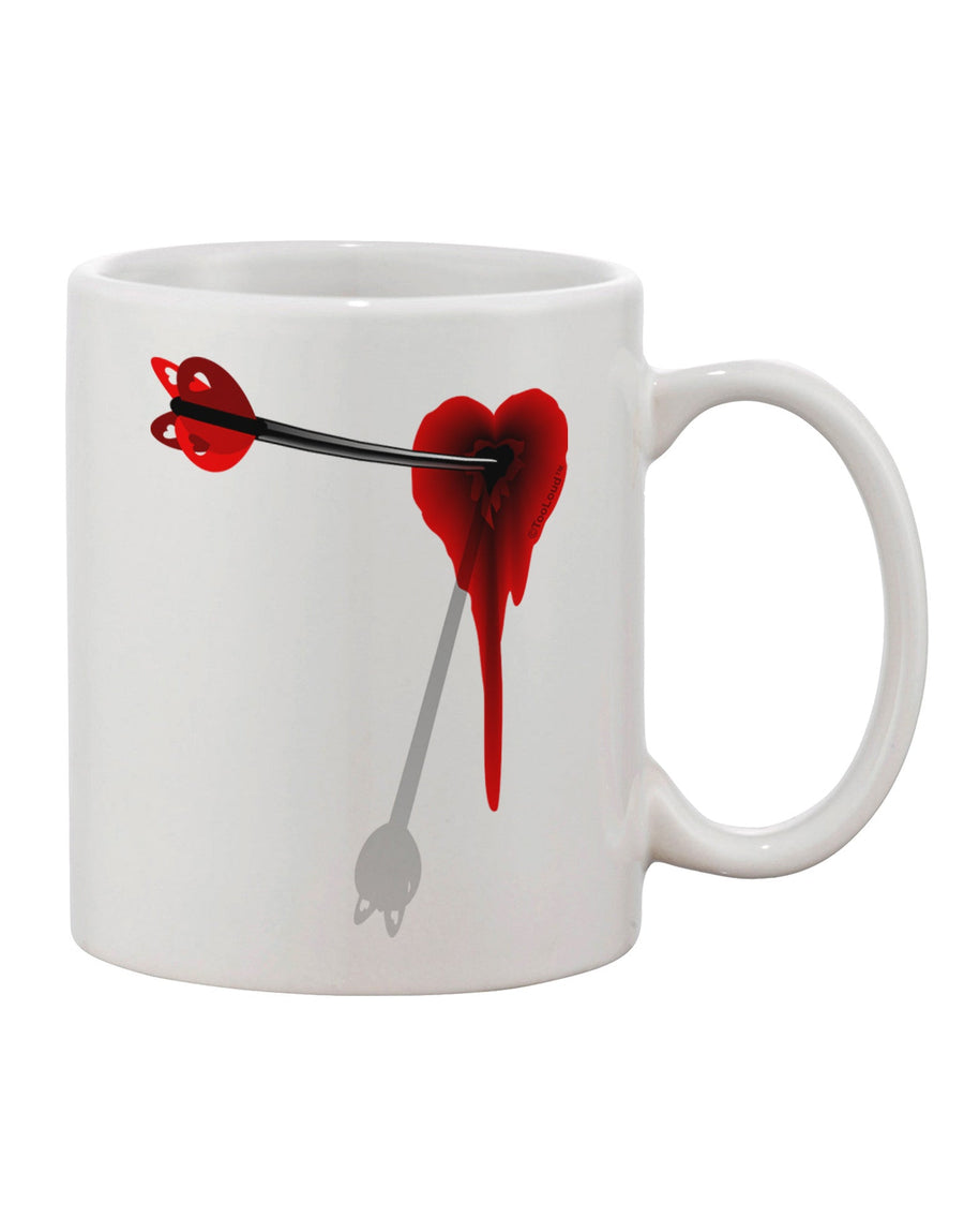 Heart Shot Wound Printed 11 oz Coffee Mug - A Refined Drinkware Choice-11 OZ Coffee Mug-TooLoud-White-Davson Sales