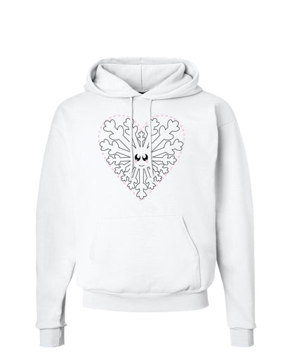 Heart Snowflake Christmas Hoodie Sweatshirt-Hoodie-TooLoud-White-Small-Davson Sales