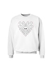 Heart Snowflake Christmas Sweatshirt-Sweatshirts-TooLoud-White-Small-Davson Sales