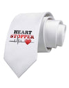 Heart Stopper Printed White Necktie