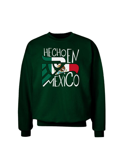 Hecho en Mexico Design - Mexican Flag Adult Dark Sweatshirt by TooLoud-Sweatshirts-TooLoud-Deep-Forest-Green-Small-Davson Sales