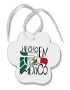 Hecho en Mexico Design - Mexican Flag Paw Print Shaped Ornament by TooLoud-Ornament-TooLoud-White-Davson Sales