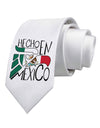 Hecho en Mexico Design - Mexican Flag Printed White Necktie by TooLoud