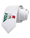 Hecho en Mexico Eagle Symbol - Mexican Flag Printed White Necktie by TooLoud