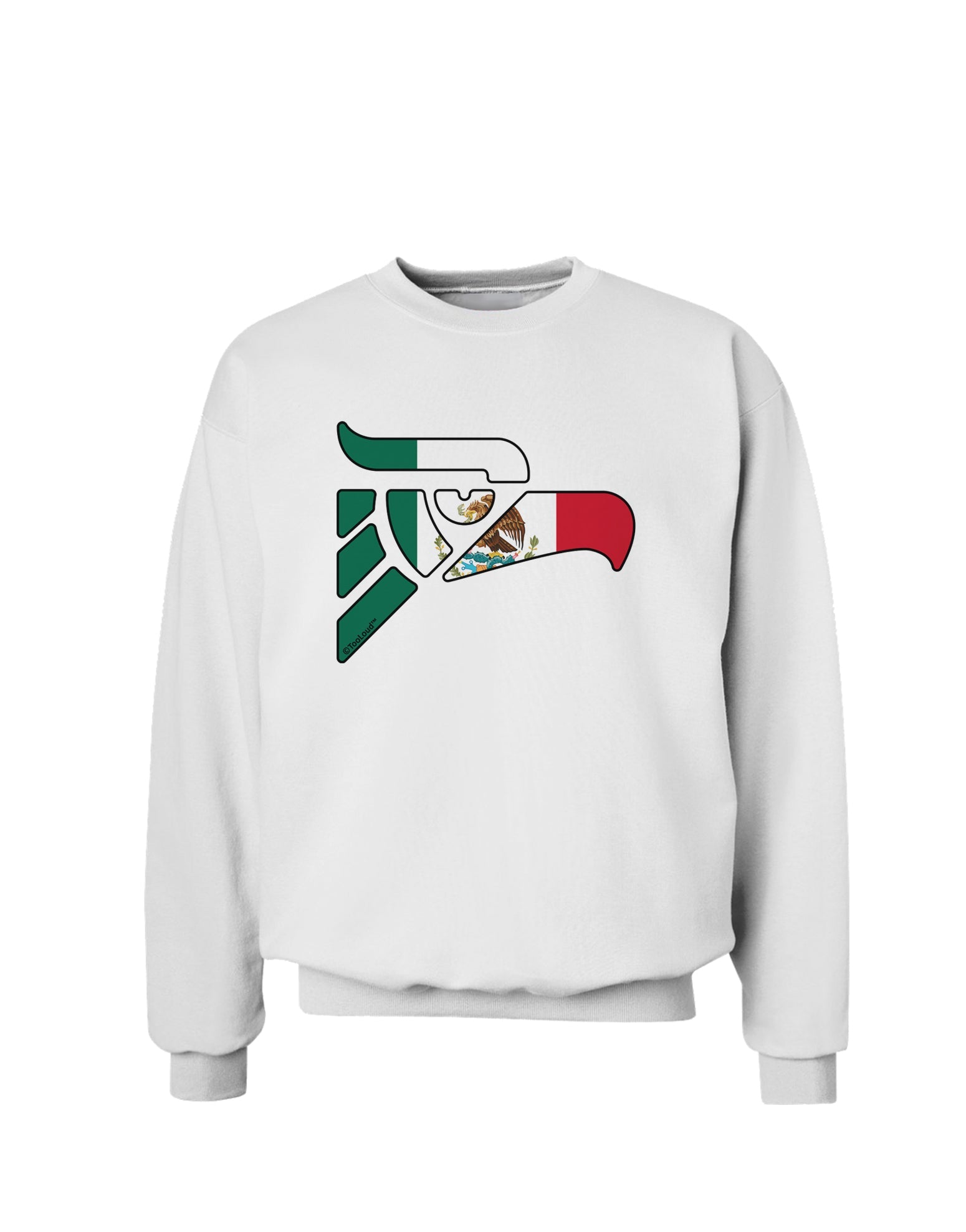 Hecho en Mexico Eagle Symbol - Mexican Flag Sweatshirt by TooLoud-Sweatshirts-TooLoud-White-Small-Davson Sales
