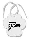 Hecho en Mexico Eagle Symbol Paw Print Shaped Ornament by TooLoud-Ornament-TooLoud-White-Davson Sales