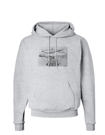 Helicopter Sketch Hoodie Sweatshirt-Hoodie-TooLoud-AshGray-Small-Davson Sales