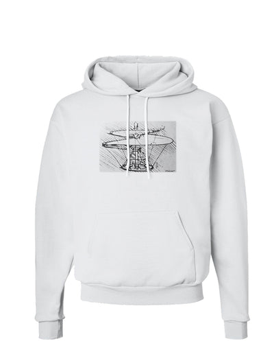 Helicopter Sketch Hoodie Sweatshirt-Hoodie-TooLoud-White-Small-Davson Sales