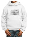 Helicopter Sketch Youth Hoodie Pullover Sweatshirt-Youth Hoodie-TooLoud-White-XS-Davson Sales