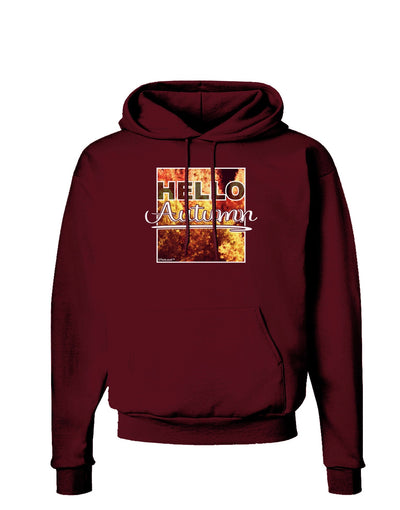 Hello Autumn Dark Hoodie Sweatshirt-Hoodie-TooLoud-Maroon-Small-Davson Sales