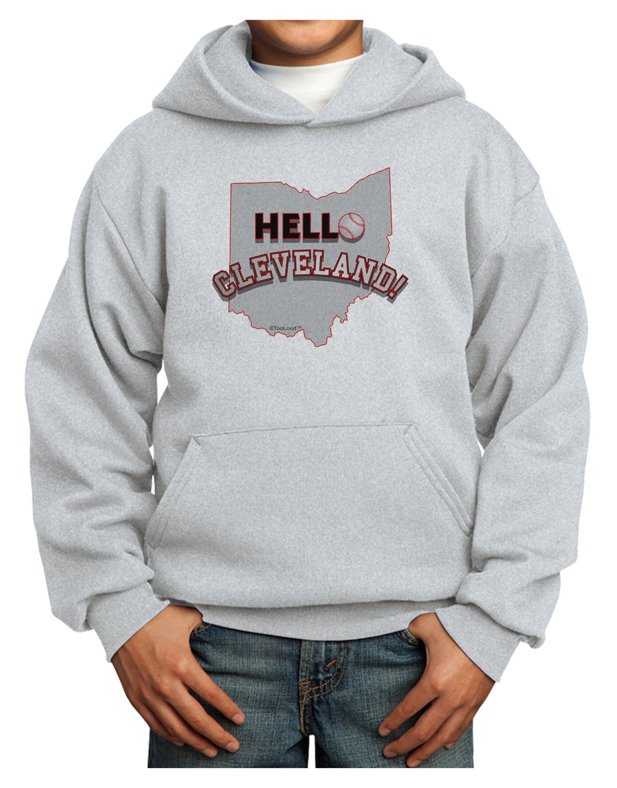 Hello Cleveland Youth Hoodie Pullover Sweatshirt-Youth Hoodie-TooLoud-White-XS-Davson Sales