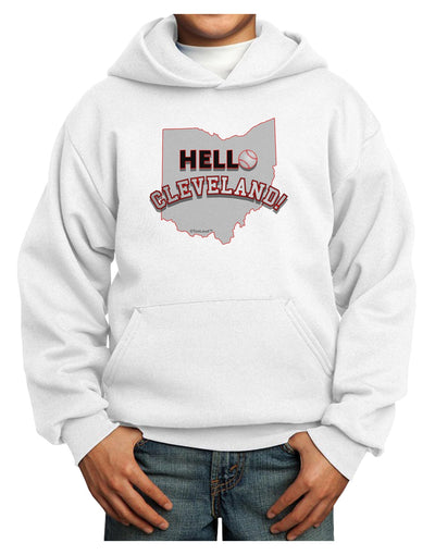 Hello Cleveland Youth Hoodie Pullover Sweatshirt-Youth Hoodie-TooLoud-White-XS-Davson Sales