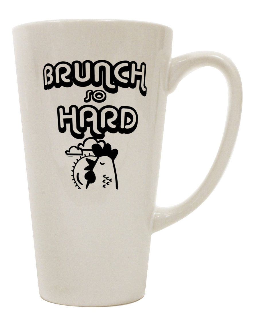 Hen Brunch Conical Latte Coffee Mug - TooLoud-Conical Latte Mug-TooLoud-Davson Sales