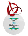 Her Christmas Joy Matching His & Hers Circular Metal Ornament-Ornament-TooLoud-White-Davson Sales