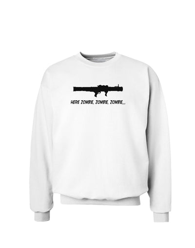 Here Zombie Zombie Zombie Bazooka Sweatshirt-Sweatshirts-TooLoud-White-Small-Davson Sales