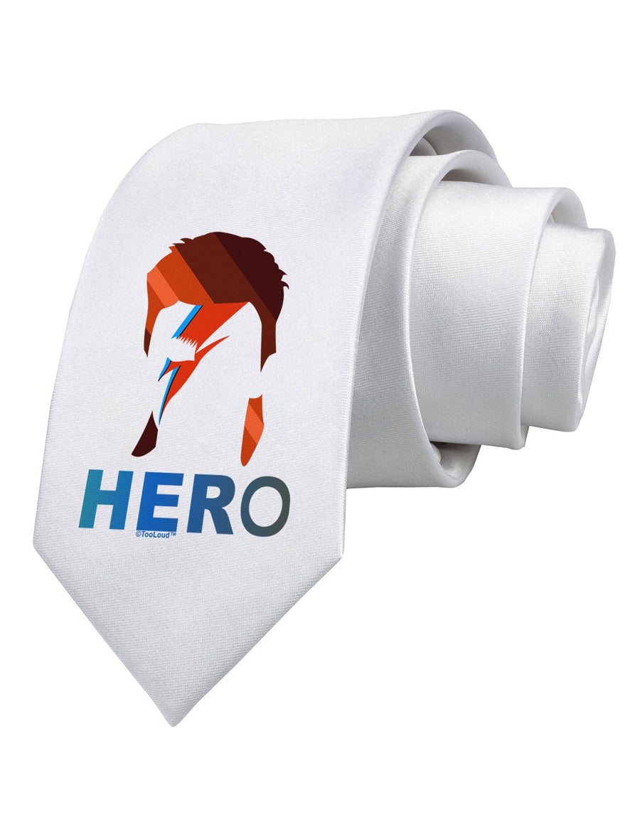 Hero of the Weirdos Printed White Necktie by