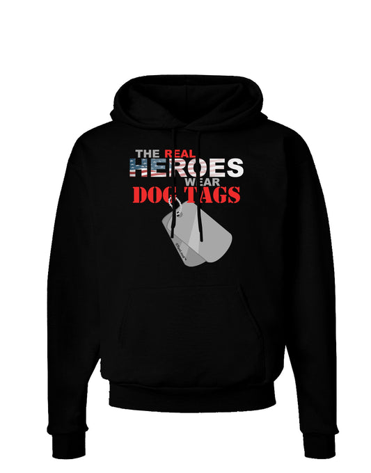 Heroes Dog Tags Dark Hoodie Sweatshirt-Hoodie-TooLoud-Black-Small-Davson Sales