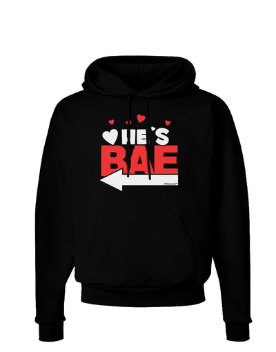 He's BAE - Left Arrow Dark Hoodie Sweatshirt-Hoodie-TooLoud-Black-Small-Davson Sales