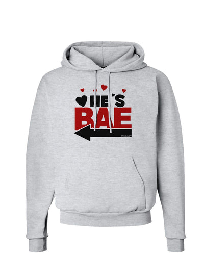 He's BAE - Left Arrow Hoodie Sweatshirt-Hoodie-TooLoud-AshGray-Small-Davson Sales