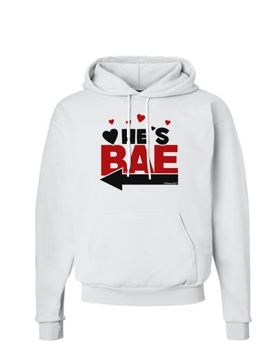 He's BAE - Left Arrow Hoodie Sweatshirt-Hoodie-TooLoud-White-Small-Davson Sales