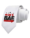 He's BAE - Right Arrow Printed White Necktie