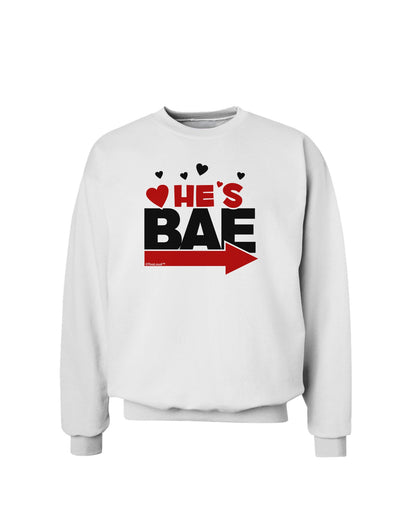 He's BAE - Right Arrow Sweatshirt-Sweatshirts-TooLoud-White-Small-Davson Sales