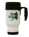 He's My Lucky Charm - Left Stainless Steel 14oz Travel Mug-Travel Mugs-TooLoud-White-Davson Sales