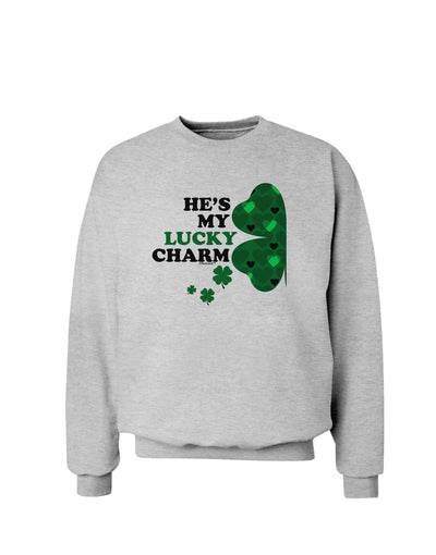 He's My Lucky Charm - Left Sweatshirt-Sweatshirts-TooLoud-AshGray-Small-Davson Sales