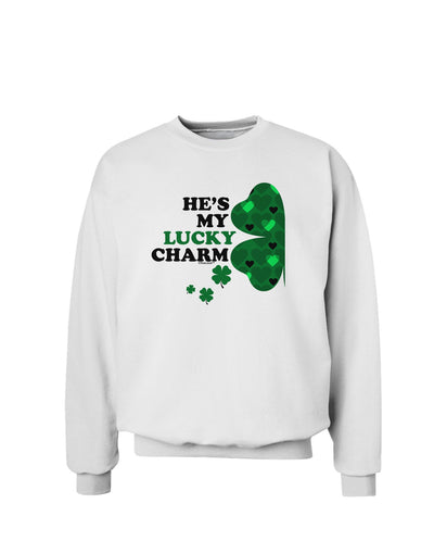 He's My Lucky Charm - Left Sweatshirt-Sweatshirts-TooLoud-White-Small-Davson Sales