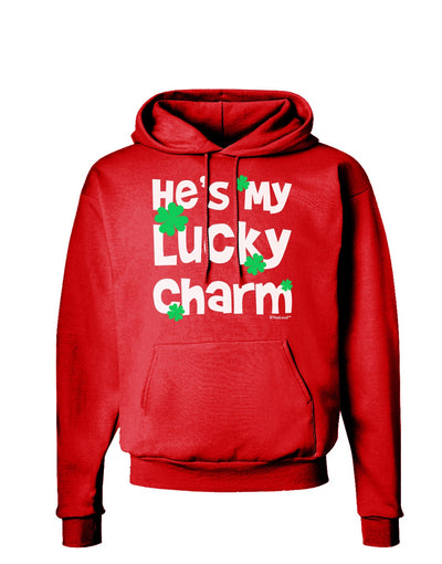 He's My Lucky Charm - Matching Couples Design Dark Hoodie Sweatshirt by TooLoud-Hoodie-TooLoud-Red-Small-Davson Sales