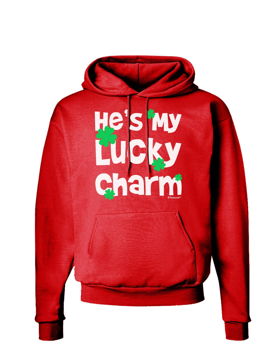 He's My Lucky Charm - Matching Couples Design Dark Hoodie Sweatshirt by TooLoud-Hoodie-TooLoud-Black-Small-Davson Sales