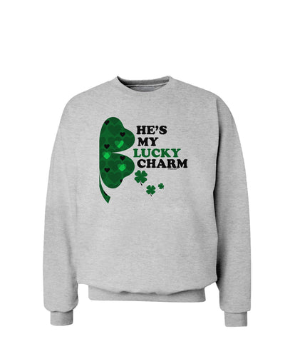 He's My Lucky Charm - Right Sweatshirt-Sweatshirts-TooLoud-AshGray-Small-Davson Sales