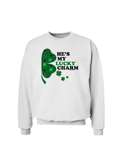 He's My Lucky Charm - Right Sweatshirt-Sweatshirts-TooLoud-White-Small-Davson Sales