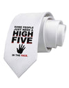 High Five In The Face Printed White Necktie