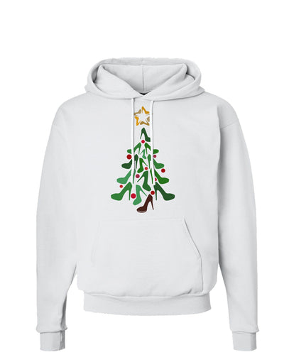 High Heels Shoes Christmas Tree Hoodie Sweatshirt-Hoodie-TooLoud-White-Small-Davson Sales