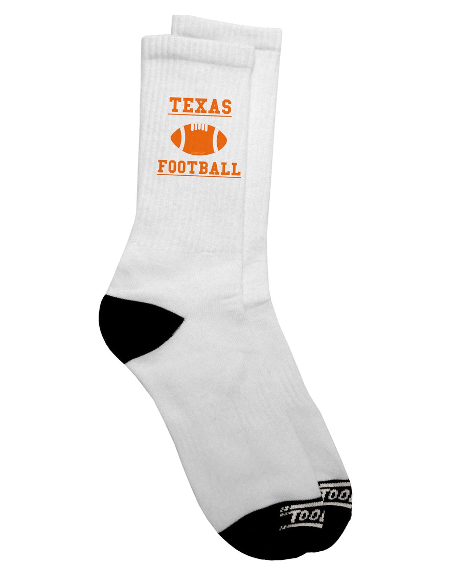 High-Quality Texas Football Adult Crew Socks - Empowering Your Game with TooLoud-Socks-TooLoud-White-Ladies-4-6-Davson Sales