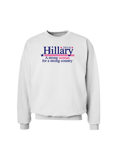 Hillary A Strong Woman Sweatshirt-Sweatshirts-TooLoud-White-Small-Davson Sales